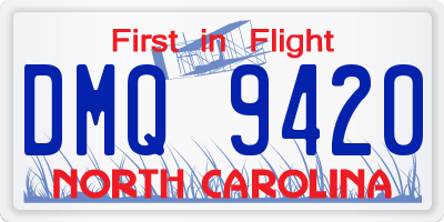 NC license plate DMQ9420