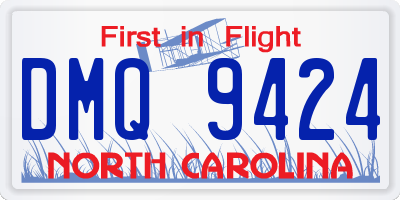 NC license plate DMQ9424