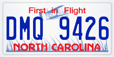 NC license plate DMQ9426