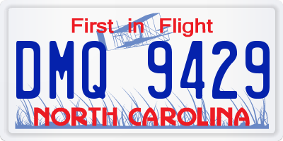 NC license plate DMQ9429