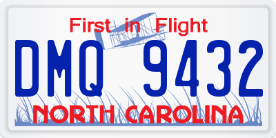NC license plate DMQ9432