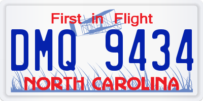NC license plate DMQ9434