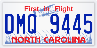 NC license plate DMQ9445