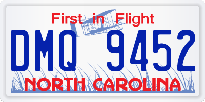 NC license plate DMQ9452