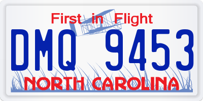 NC license plate DMQ9453