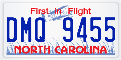 NC license plate DMQ9455