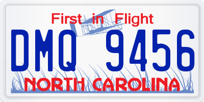 NC license plate DMQ9456