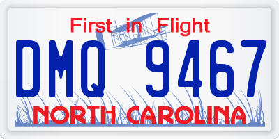 NC license plate DMQ9467