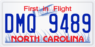 NC license plate DMQ9489