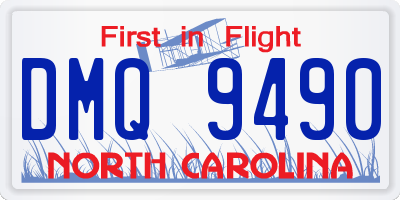 NC license plate DMQ9490