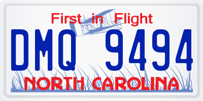 NC license plate DMQ9494
