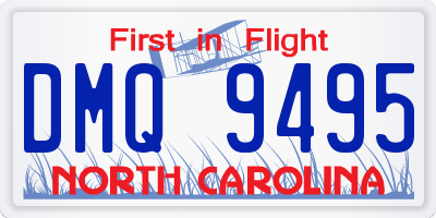 NC license plate DMQ9495
