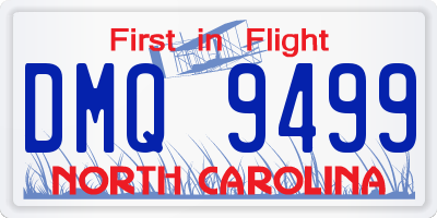 NC license plate DMQ9499