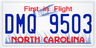 NC license plate DMQ9503