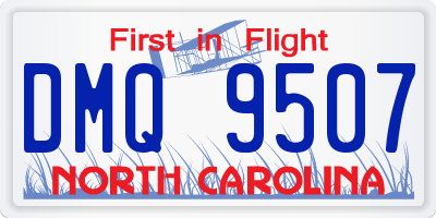 NC license plate DMQ9507