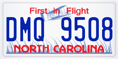 NC license plate DMQ9508