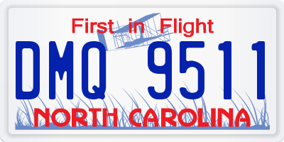 NC license plate DMQ9511