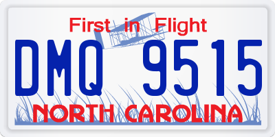NC license plate DMQ9515