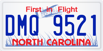 NC license plate DMQ9521