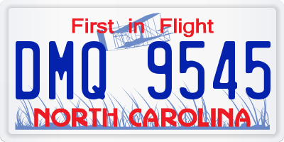 NC license plate DMQ9545