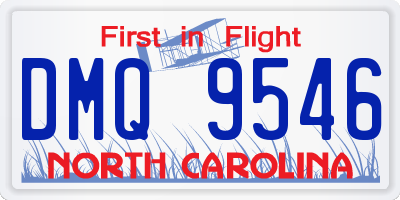 NC license plate DMQ9546
