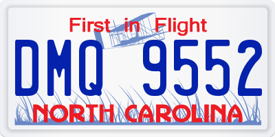NC license plate DMQ9552