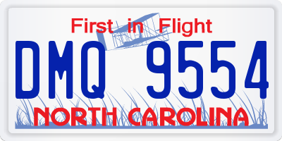 NC license plate DMQ9554
