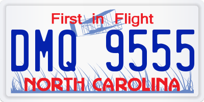 NC license plate DMQ9555