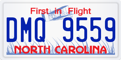 NC license plate DMQ9559