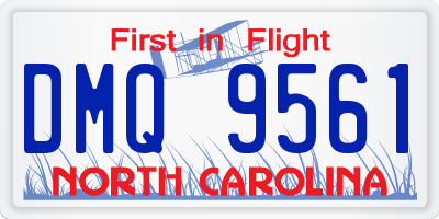 NC license plate DMQ9561