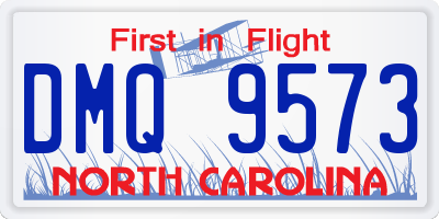 NC license plate DMQ9573