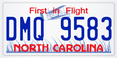 NC license plate DMQ9583