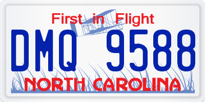NC license plate DMQ9588
