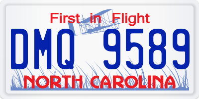 NC license plate DMQ9589