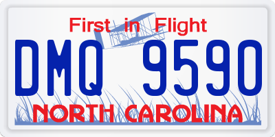 NC license plate DMQ9590