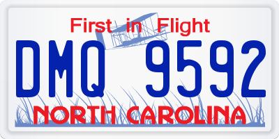 NC license plate DMQ9592