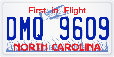 NC license plate DMQ9609