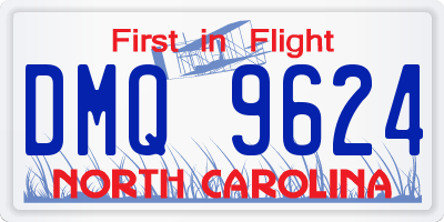 NC license plate DMQ9624