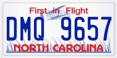 NC license plate DMQ9657
