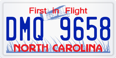 NC license plate DMQ9658