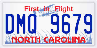 NC license plate DMQ9679