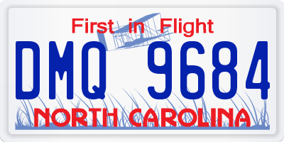 NC license plate DMQ9684