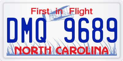 NC license plate DMQ9689