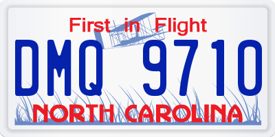 NC license plate DMQ9710