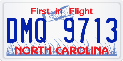 NC license plate DMQ9713
