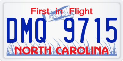 NC license plate DMQ9715