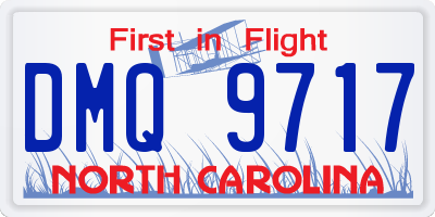 NC license plate DMQ9717