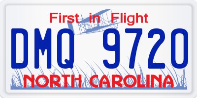NC license plate DMQ9720