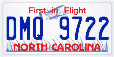 NC license plate DMQ9722