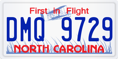 NC license plate DMQ9729